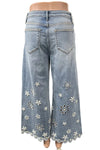 Driftwood Jeans Martha Doily Daisy Crop Jeans in Light Wash