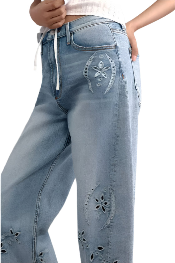 Driftwood Parker Wide Leg Jean in Cut it Out Stars 2 Style DW-P43505A