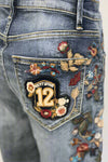 Driftwood Parker Wide Leg Jean in Varsity Vine Medium Wash