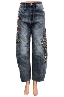  Driftwood Parker Wide Leg Jean in Varsity Vine Medium Wash