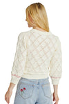 Driftwood Pointelle Sweater in Love Letters