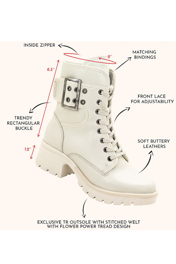 Dromedaris Kanga Boot in Ivory Leather