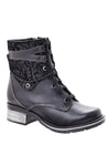 Dromedaris Kara Print Leather Boot in Black