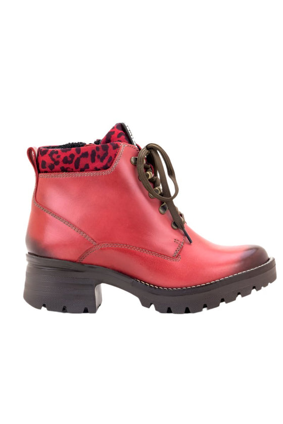 Dromedaris Karlie Boot in Red/Mini Leo