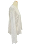 White lace dress on a mannequin in a store setting