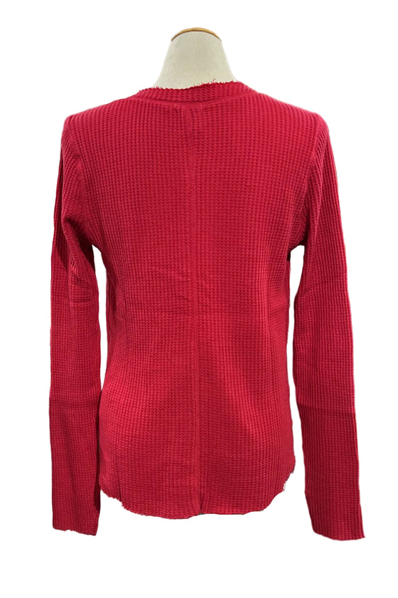 Dylan Clothing Brooks Waffle Cadi with Twill Tape in Classic Red