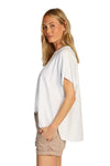 Dylan Clothing Caplet Tee in White