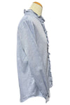 Dylan Clothing Channing Ruffle Shirt in Chambray