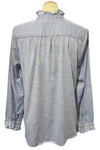 Dylan Clothing Channing Ruffle Shirt in Chambray