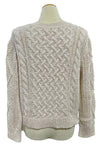 Dylan Clothing Charlotte Cable Crew Sweater in Natural