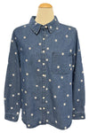 Dylan Clothing Dakota Button-Up in Denim
