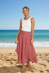 Dylan Clothing Sara Skirt in Red