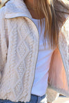 Dylan Clothing So Cozy Cable Jacket in Natural