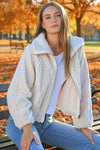 Dylan Clothing So Cozy Cable Jacket in Natural
