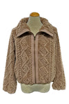 Dylan Clothing So Cozy Lined Cable Jacket in Brown