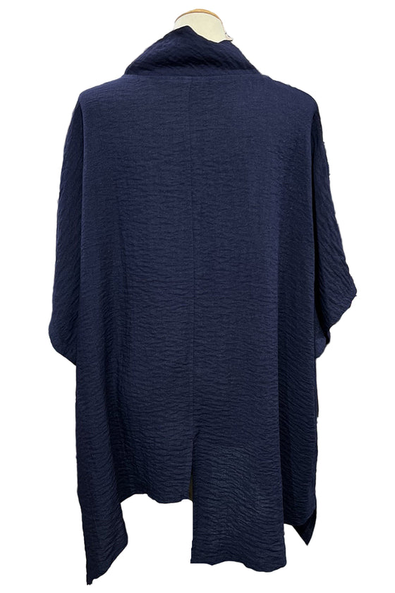 Eleven Stitch Design by Gerties Asymmetrical One Size Tunic in Indigo