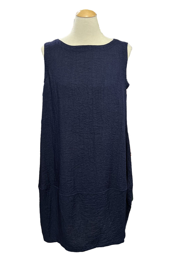Eleven Stitch Design By Gerties Bubble Dress in Indigo Small / Indigo