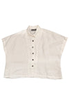 Eleven Stitch Design by Gerties Cap Sleeve Shirt in Paper White