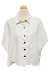 Eleven Stitch Design by Gerties Cap Sleeve Shirt in Paper White