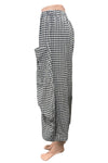 Eleven Stitch Design By Gerties Double Pocket Pant in Black and White Check
