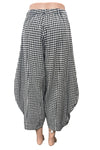 Eleven Stitch Design By Gerties Double Pocket Pant in Black and White Check