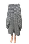 Eleven Stitch Design By Gerties Double Pocket Pant in Black and White Check