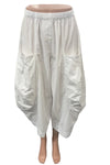 Eleven Stitch Design By Gerties Double Pocket Pant in Chalk