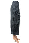 Eleven Stitch Design By Gerties Double Pocket Pant in Dusty Denim Check