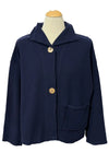 Eleven Stitch Design by Gerties Funnel Jacket in Indigo