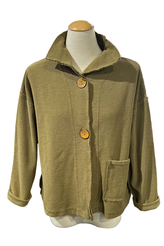 Eleven Stitch Design by Gerties Funnel Jacket in Teak