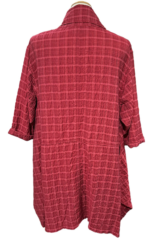 Eleven Stitch Design by Gerties Gaia Jacket in Ruby