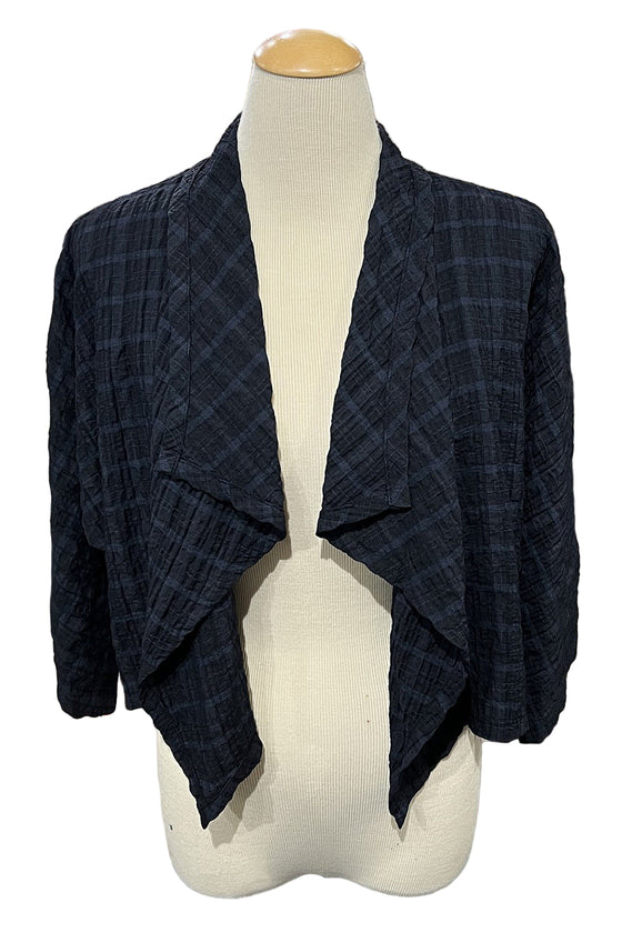 Eleven Stitch Design by Gerties Original Shrug in Indigo