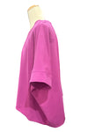 Eleven Stitch Design by Gerties Pull Over Vest in Very Berry