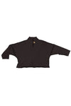Eleven Stitch Design by Gerties Rib Out Original Funnel Top in Black