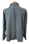 Eleven Stitch Design by Gerties Rib Out Original Funnel Top in Dusty Denim