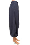 Eleven Stitch Design By Gerties Tucked Hem Pant in Black Pearl