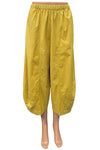 Eleven Stitch Design By Gerties Tucked Hem Pant in Sweet Lime