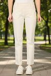 Escape By Habitat Clothes Comfort Knit Denim Straight Jean in Pearl