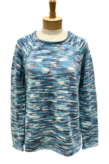  Escape By Habitat Colorwash Roll Neck Crew Sweater in Lapis