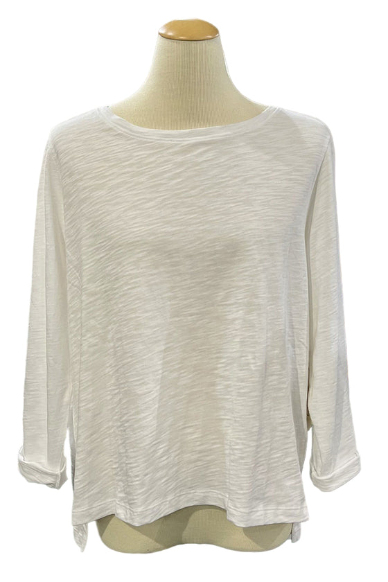 Escape By Habitat Cotton Slub Boxy Tee in White Style 10025