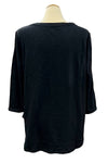 Escape By Habitat Cotton Slub Hi Low Tee in Black Style 10004