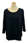 Escape By Habitat Cotton Slub Hi Low Tee in Black Style 10004