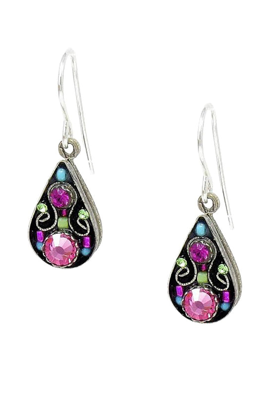 Firefly Arabesque Small Drop Earring in Rose 7552-ROSE