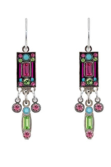  Firefly Architectural Medium Drop Earring in Rose E306-ROSE