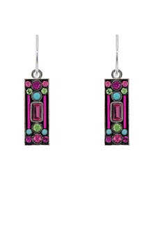  Firefly Architectural Rectangle Earring in Rose E304-ROSE