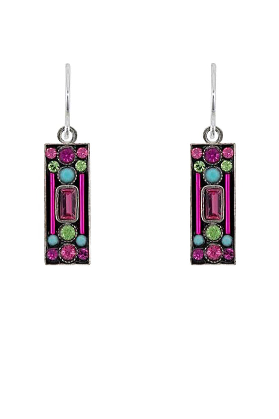 Firefly Architectural Rectangle Earring in Rose E304-ROSE