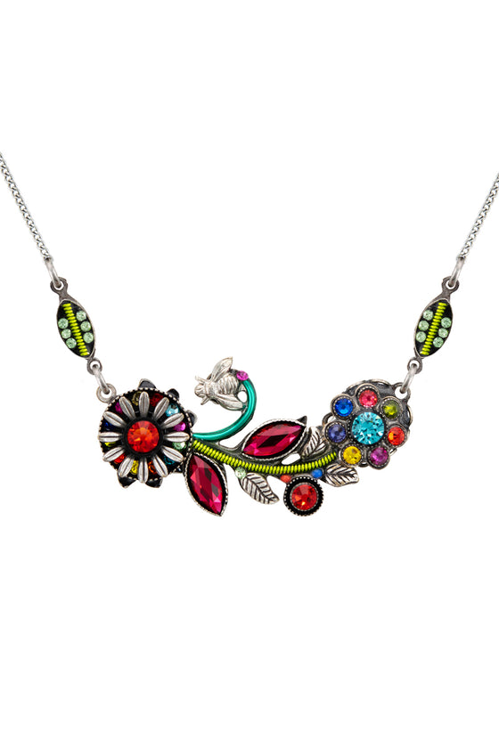 Firefly Botanical Flower Necklace in Multicolor 8950-MC