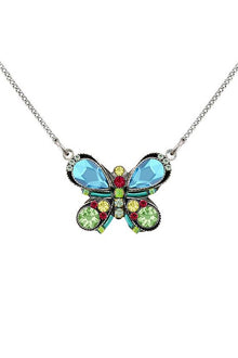  Firefly Butterfly Fancy Necklace in Aquamarine 8916-AQ