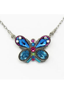  Firefly Butterfly Fancy Necklace in Bermuda Blue 8838-BB
