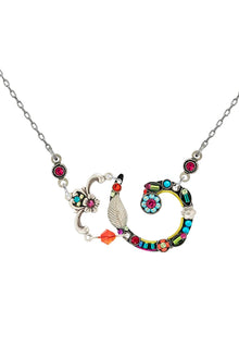  Firefly Elaborate Spiral Necklace in Multicolor 9232-MC